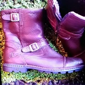 UGG Moto Boot UNI brown leather Boots size 6men